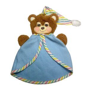 VIntage 1985 Fisher Price TEDDY BEDDY Bear Sleepy Lovey Security Blanket 1404